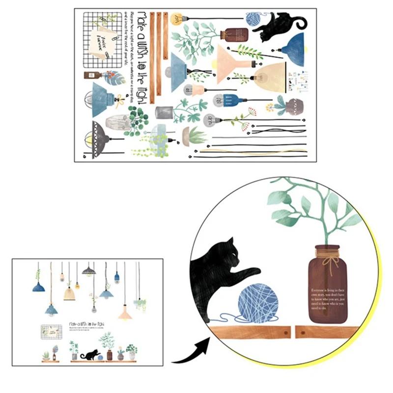 

Creative Light Wall Stickers PVC Sticker Living Room DIY Art Wall Decals