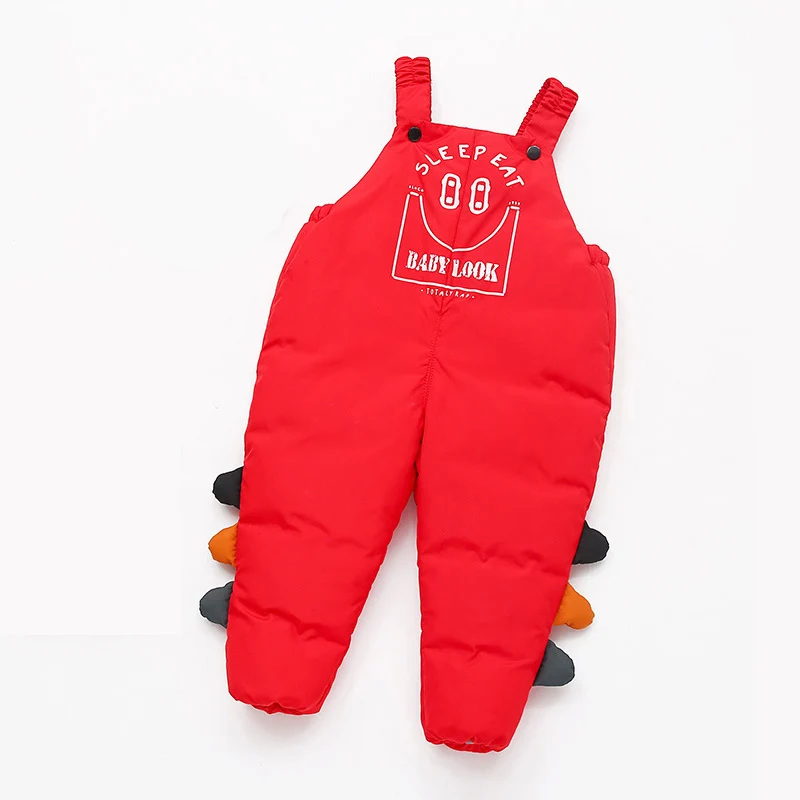 Осенне зимние детские комбинезоны для мальчиков от 1 до 5 лет теплые штаны милые
