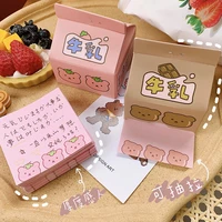 230 sheets girl kawaii milk bear memo pad notes to do list paperlaria daily check list notepad school office stationery