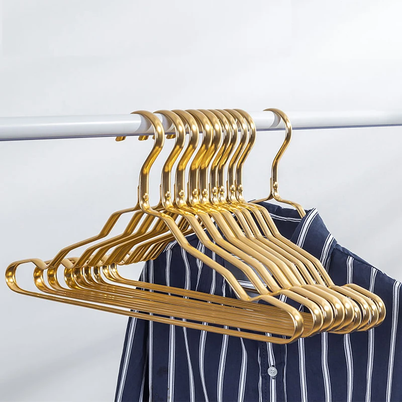 

Durable Metal Clothing Hangers Wardrobe Storage Rack Home Coat Pants Anti-slip Drying Hangers Adult/Child Clothes Rack Organizer