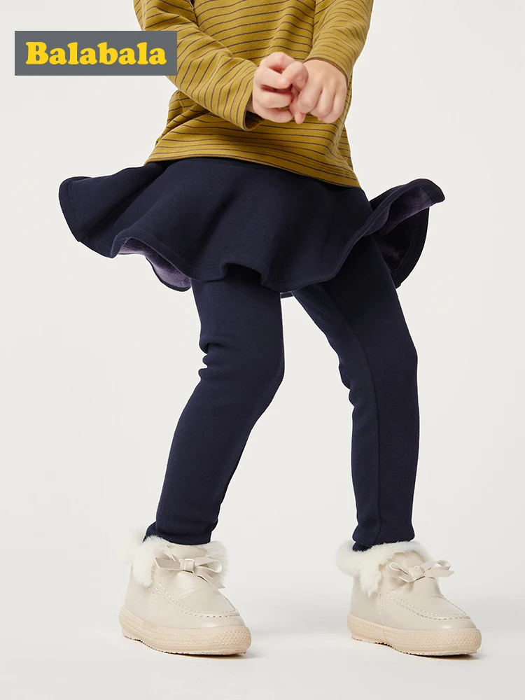 Balabala/детская одежда Леггинсы для девочек Бархатные брюки малышей Сезон осень