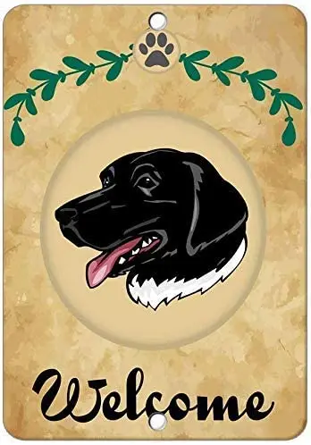 

Metal Vintage Tin Sign,12" x 8",Welcome Stabyhound Dog Iron Pub Home Beer Decoration Crafts Metal Sign Wall Decor