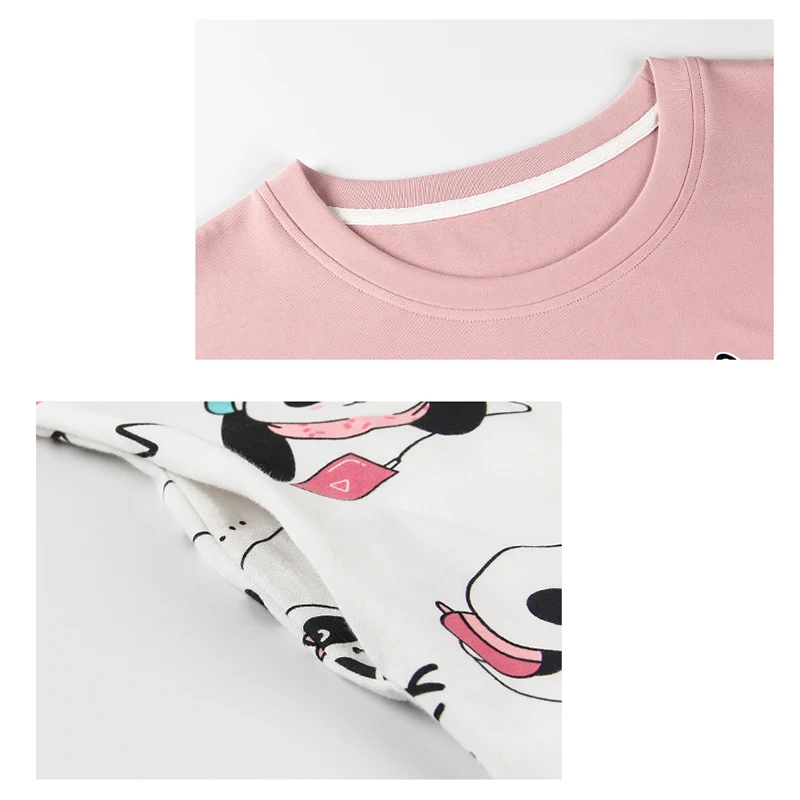 

MELIFLE Summer Pink Nightgowns for Women Fashion Atoff Home Satin Soft Nightdress 100% Cotton PJS Silk Panada Kawaii Nightshirts