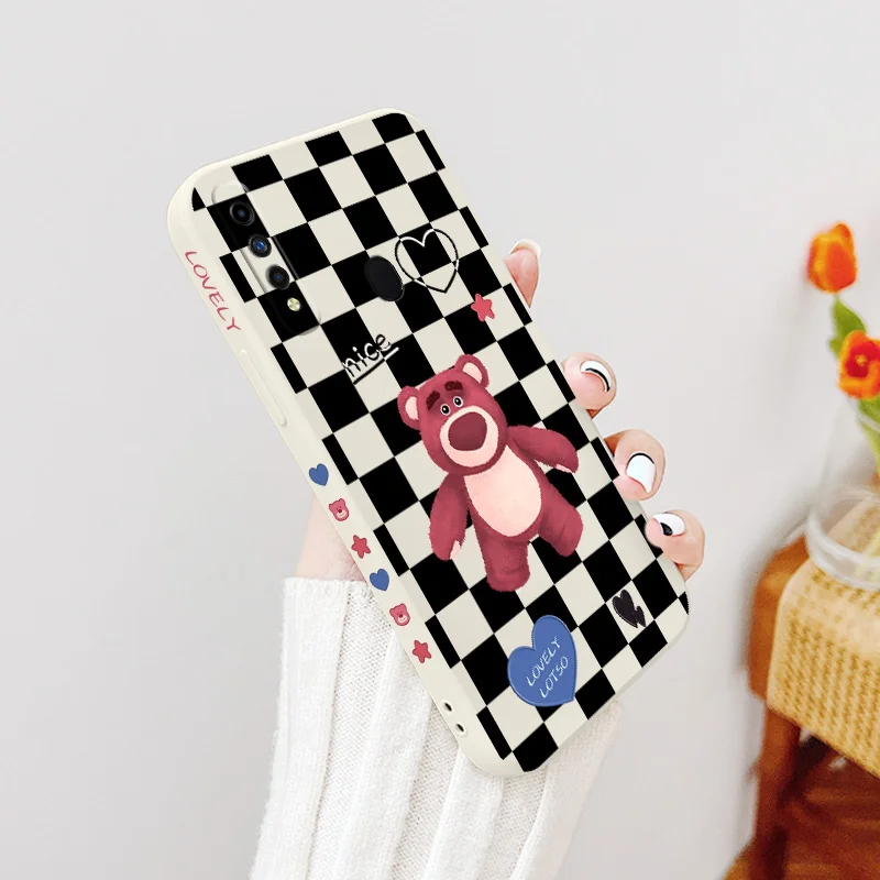 

Plaid Bear Silicone Case For OPPO A9 A5 A7 A5S A3S A12 A15 A15S A16 A54 A74 A31 A33 A53 2020 A72 A83 A92 4G 5G Soft Phone Cover