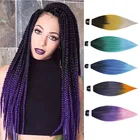 26 дюймов Омбре легкие плетеные волосы xдавление вязание крючком волосы предварительно растягивающиеся волосы для женщин девушек косички оптовая продажа