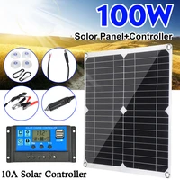 100w solar charge controller dual usb charger regulator monocrystalline pv module caravan homes rv boat 12 volt off grid system