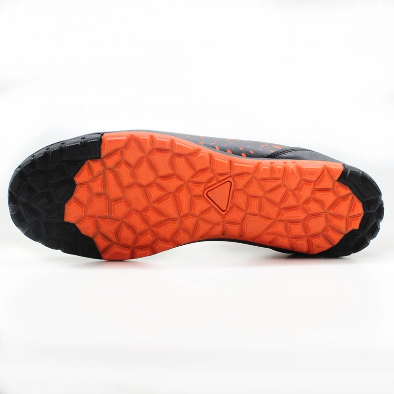 MAULTBY Men's Sliver Black High Ankle TF AG Sole Outdoor Cleats Football Boots Shoes Soccer Cleats #SS3008B