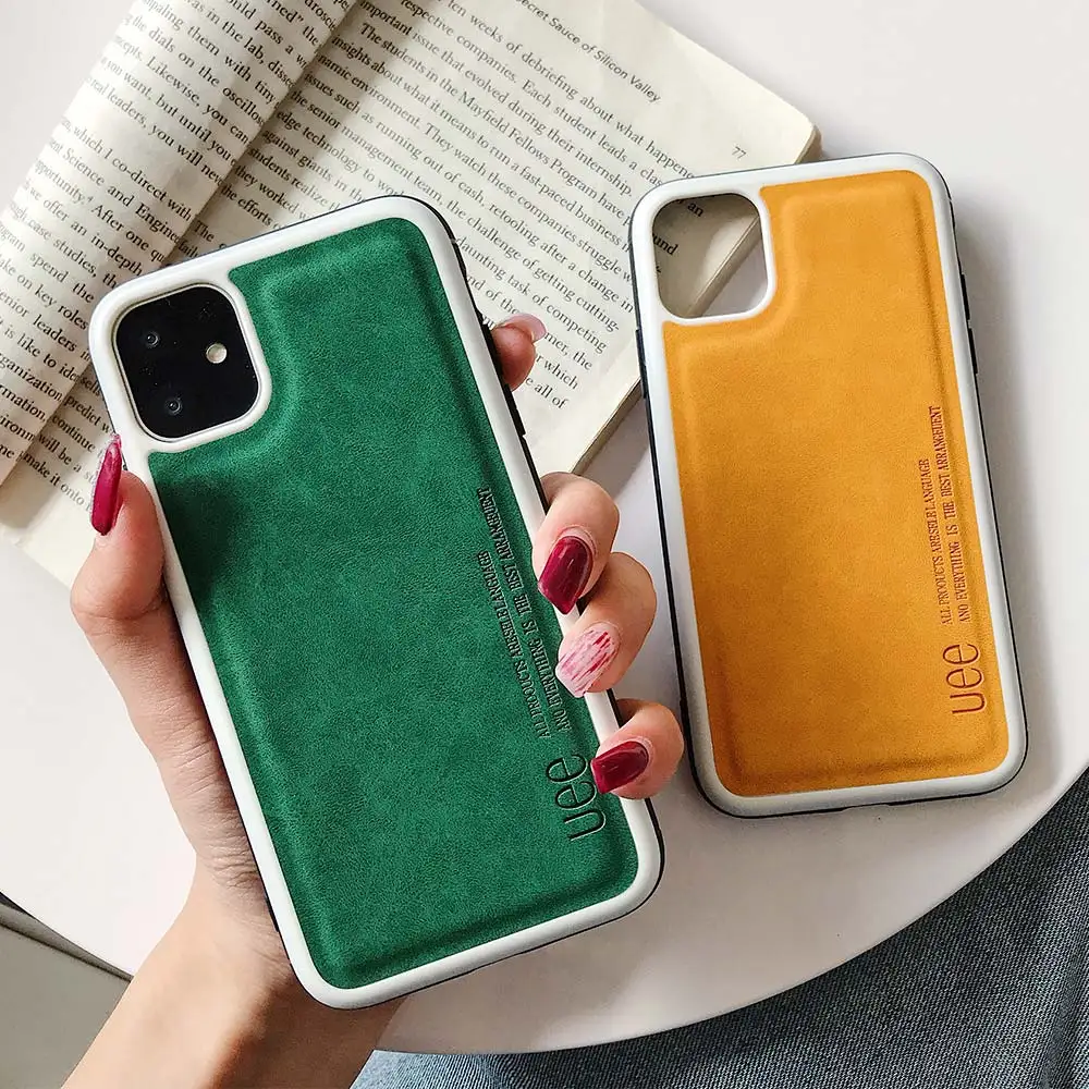 KISSCASE чехол для телефона из искусственной кожи iPhone 11 Pro MAX XR XS X 7 сплошной цвет TPU + PC