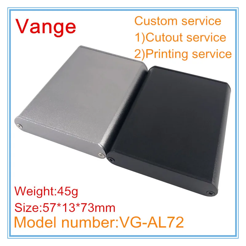 2pcs/lot portable project box 57*13*73mm 6063-T5 aluminum case enclosure diy for electronic PCB equipment | Обустройство дома