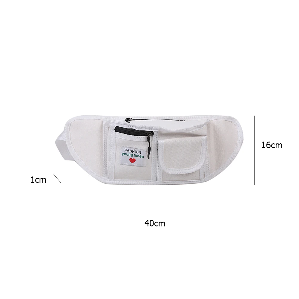 

Unisex Canvas Waist Bag Multi Pocket Fanny Pack Fashion Travel Money Phone Pouch Casual Chest Bum Belt Purse