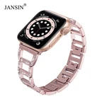 Роскошная цепочка с бриллиантами, сменный ремешок для Apple Watch Series 6 SE 5 4 4440 мм, браслет для IWatch 2 3 4238 мм