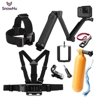 snowhu for gopro accessories 3 way monopod mount extension arm tripod for gopro hero 10 9 8 7 6 for yi 4k sj4000 camera gs66