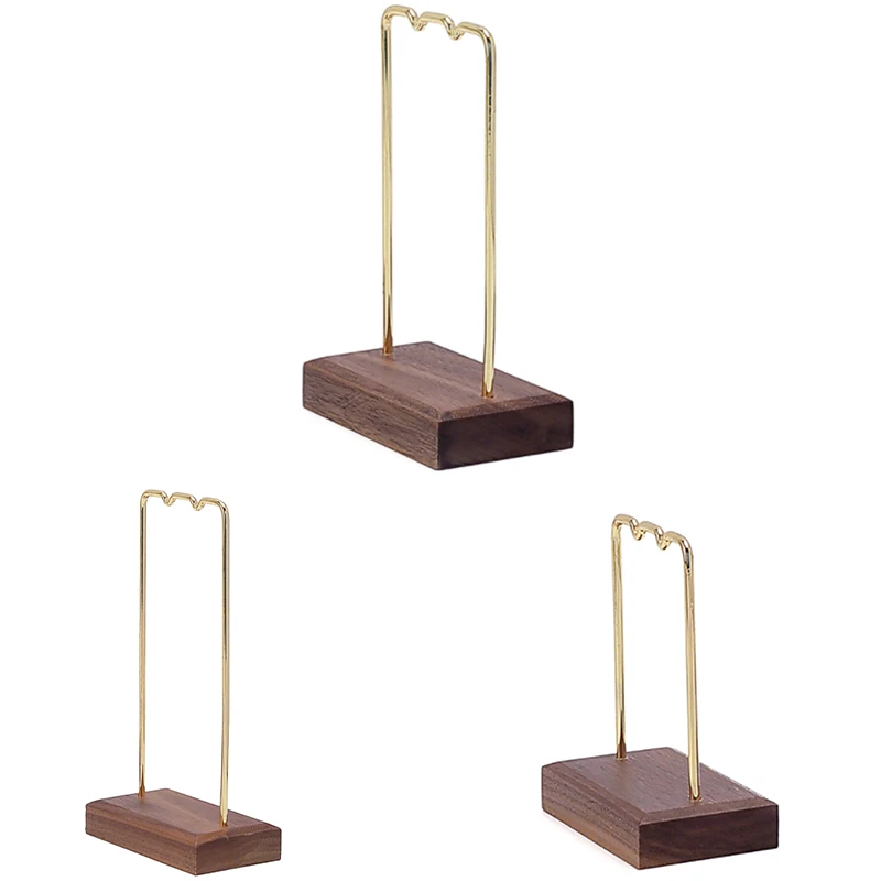 

Подвеска для серег из орехового дерева, металлическая подставка для ювелирных изделий, витрина для хранения серег