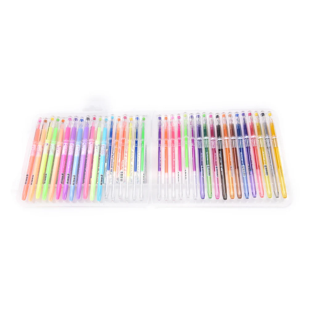 

12/24/36PCS/Set Gel Pen Set Refills Metallic Pastel Neon Glitter Sketch Drawing Color Pen School Stationery Marker For Kid Gifts