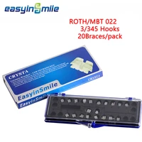 easyinsmile dental ceramic orthodontic bracket rothmbt slot 022 345 with hook clear braces