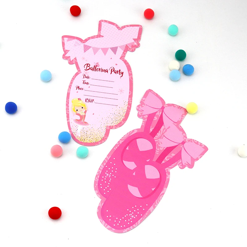 Балерина товары для дня рождения балетные коробки бумажные чашки приглашения