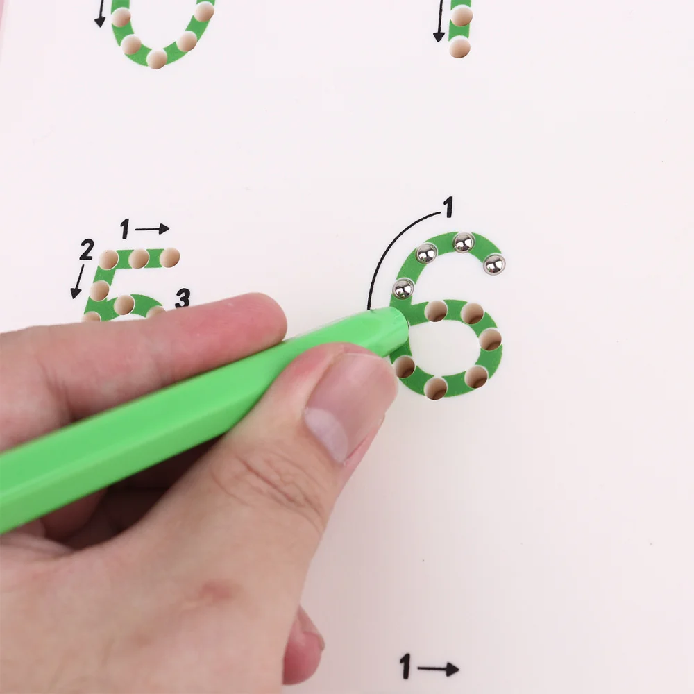 

1 Set Steel Magnetic Drawing Board Magnet White Board Digital Magnetic Drawing Board for Kids Children (Green, Size, Numb