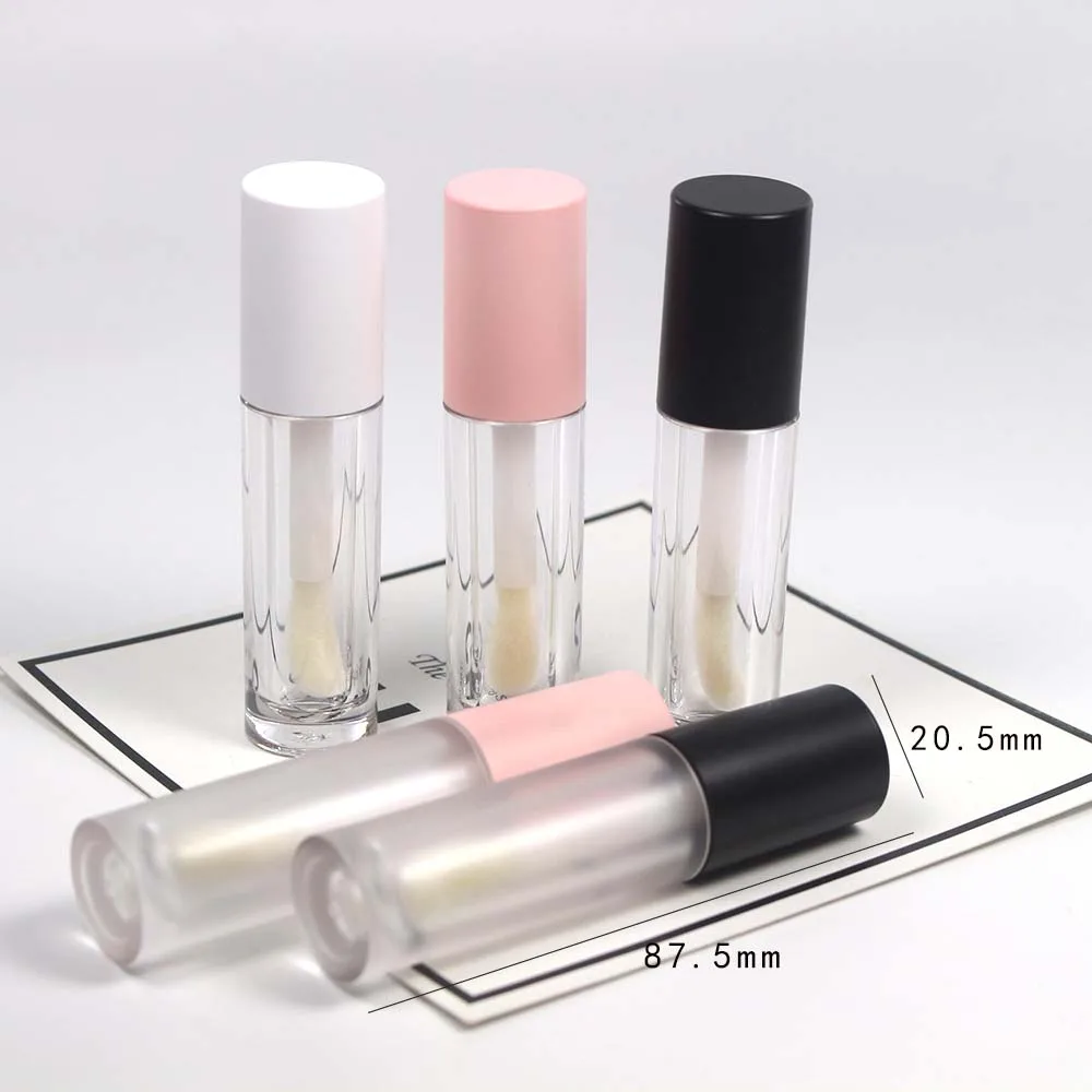 

20pcs New 5ml Pink Transparent Chunky Lip Gloss Tube Cosmetic Lipgloss Concealer Liquid Foundation Packaging Bottle Container