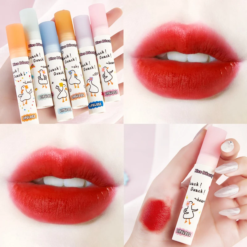 

1 пара суперэластичных вельветовых матовая губная помада Matte Водонепроницаемый, не оставляющая следов губная помада, Длительное Действие, п...