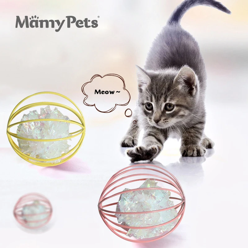 

MAMY PETS Funny Cat Toy Sound Paper Ball Kitty Self-hey Toys Funny Cat Stick Resistant And Anti-fall Colorful Ball Cat Supplies