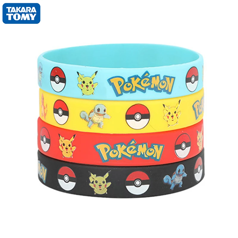 

Pokemon Anime Rubber Wristband Kawaii Pikachu Pokeball Cosplay Retractable Children Bracelet Toy Birthday Gift