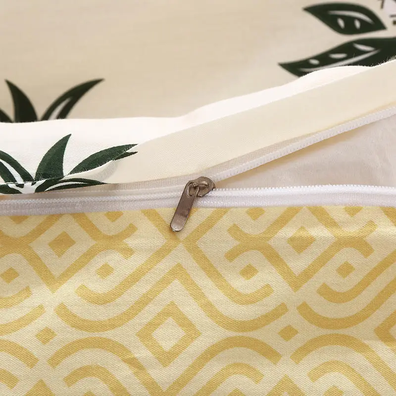 Комплект постельного белья с желтым ананасом серым Детский домашний текстиль