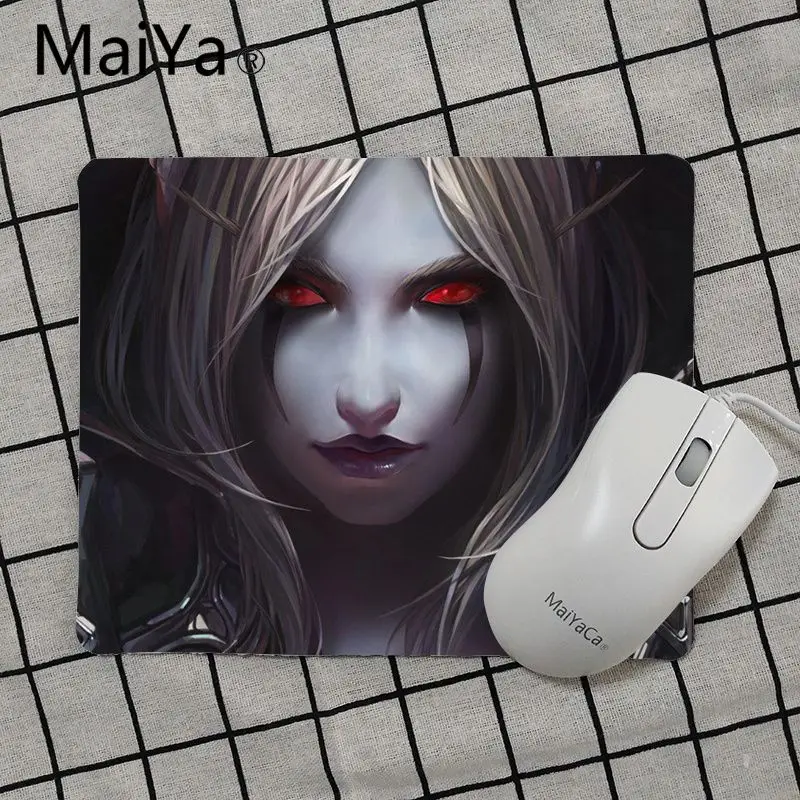 No Lock Edge18x22cm Maiya высокое качество WOW World Of Warcraft Sylvanas красивый коврик для мышки в стиле аниме подставка под руку мышь - Цвет: No Lock Edge18x22cm