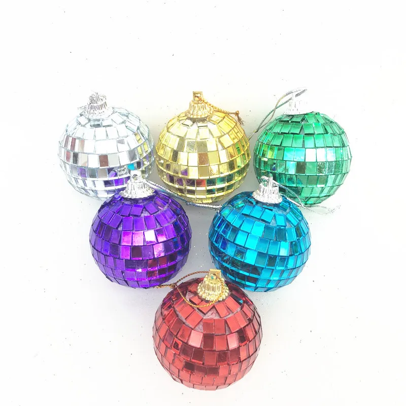 

Рождественские украшения размера Mulit 2022, красочный зеркальный светоотражающий шар, диско-шар, свадебные украшения украшение в виде стеклян...