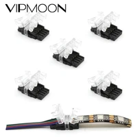 5 pack 4 pin 10mm rgb led strip connector strip to wire use connector for 5050 waterproof ip65 rgb led tape light connector