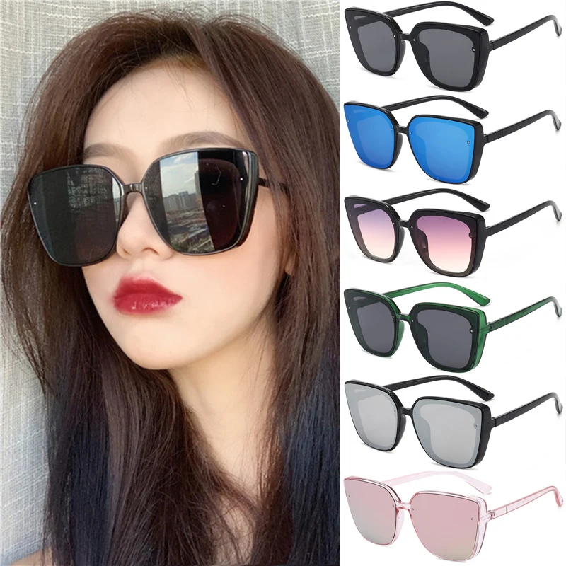 

Солнцезащитные очки «кошачий глаз» UV400 женские, модные большие брендовые дизайнерские зеркальные солнечные очки в винтажном стиле ретро