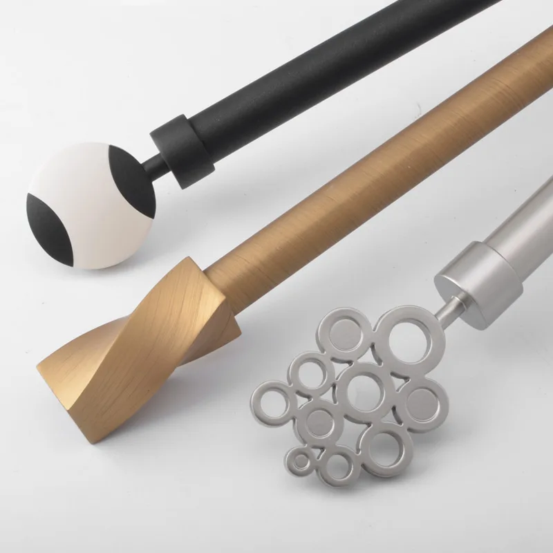 Утолщенный однополюсный диаметр. 28 мм двухполюсный элегантный занавес из