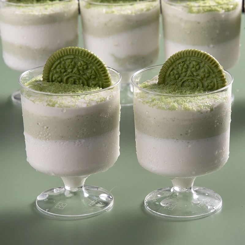 

50pcs High quality 150ML transparent plastic cup disposable pudding cup yogurt jelly dessert cups birthday wedding party cup