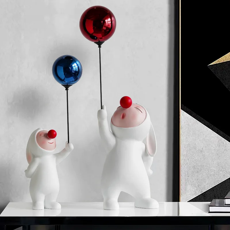 

Simple Modern Creative INS Balloon Elf Rabbit Decoration Living Room Desktop TV Cabinet Entrance Decoration Accessories For Home