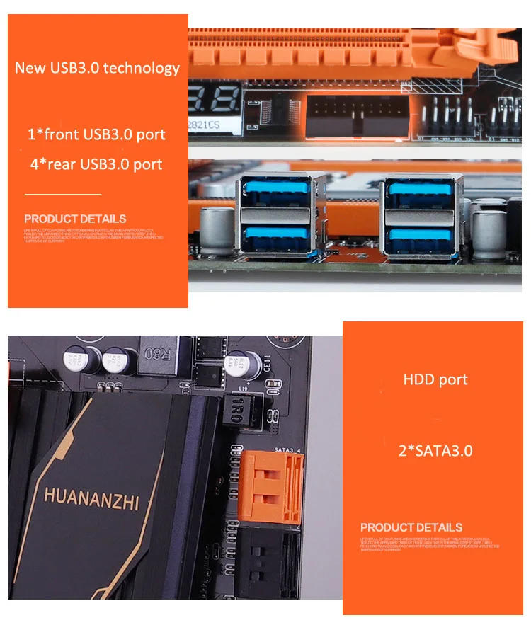 Скидка HUANANZHI Deluxe X79 материнская плата с M.2 слотом 4 DIMM 3* PCI-E x16 слотами 2 порта SATA3.0 поддержка 4*16G память 1866 МГц