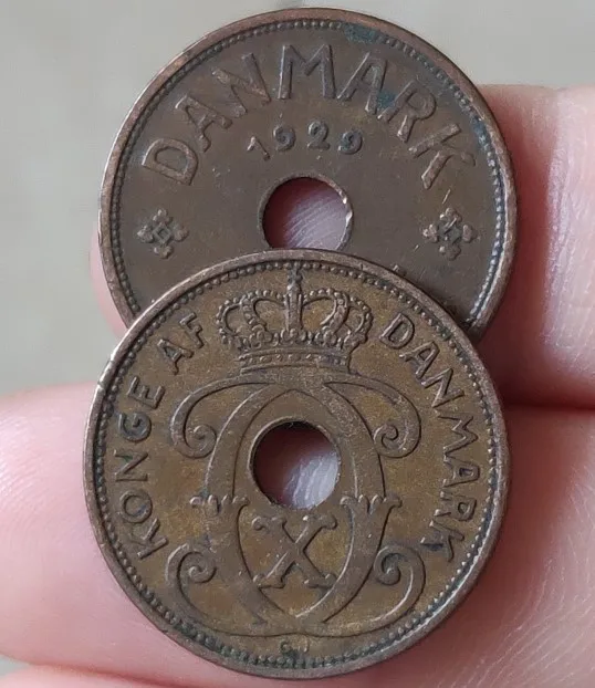 21 мм Danmark, натуральная монета, оригинальная коллекция