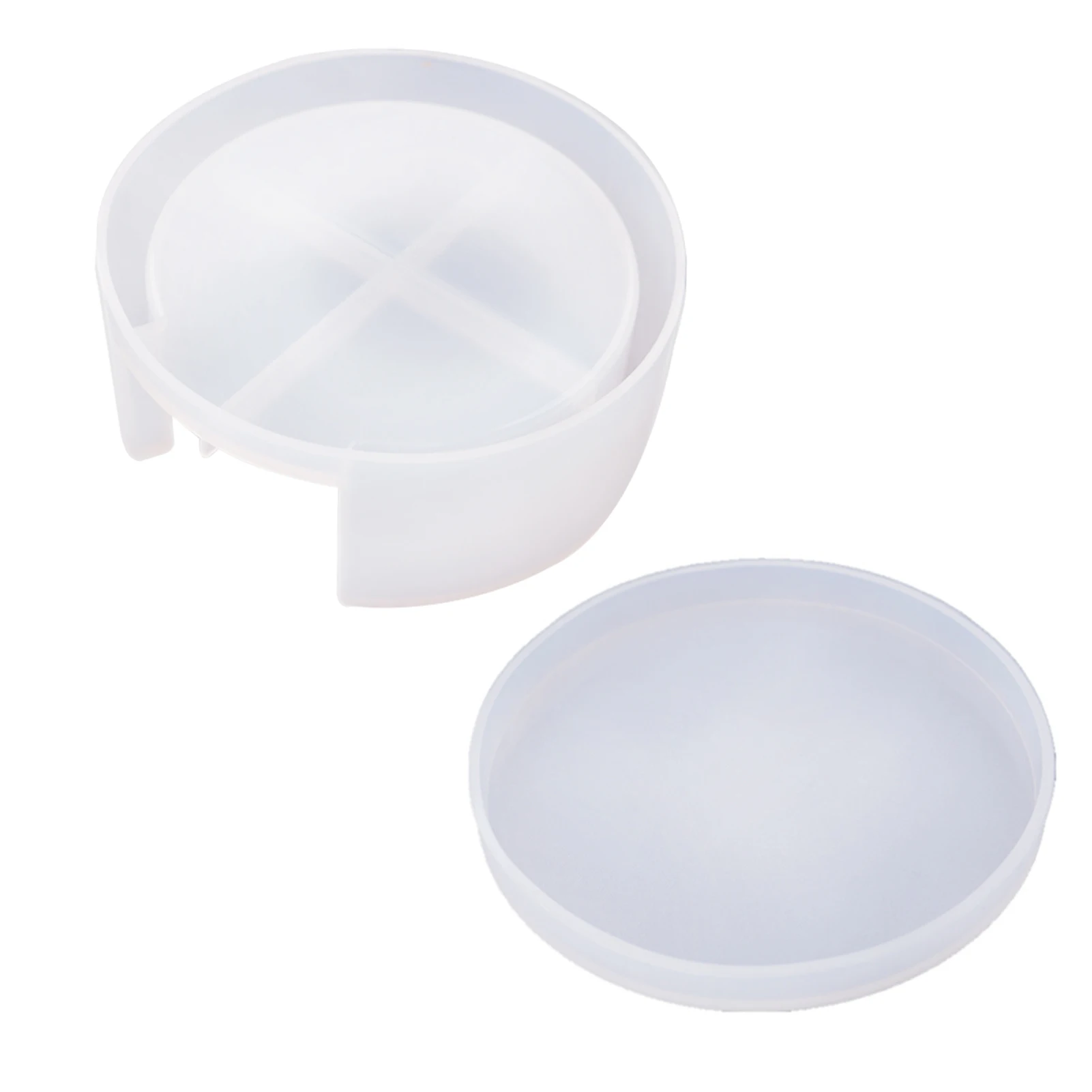 

DIY Resin Coaster And Storage Holder Silicone Casting Crystal Drop Epoxy Round Cushion Box Silica Mirror Molds