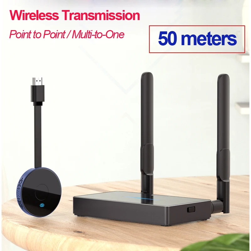 HDMI-совместимый 50-метровый беспроводной передатчик и приемник 4K видео донгл