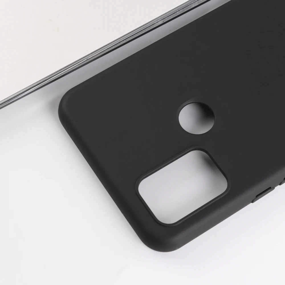 

ROEMI For Huawei Y6p Fashion Design Matte Black Phone Casing Cover Anti-Fingerprint Sweatproof Protect The Camera From Scratches