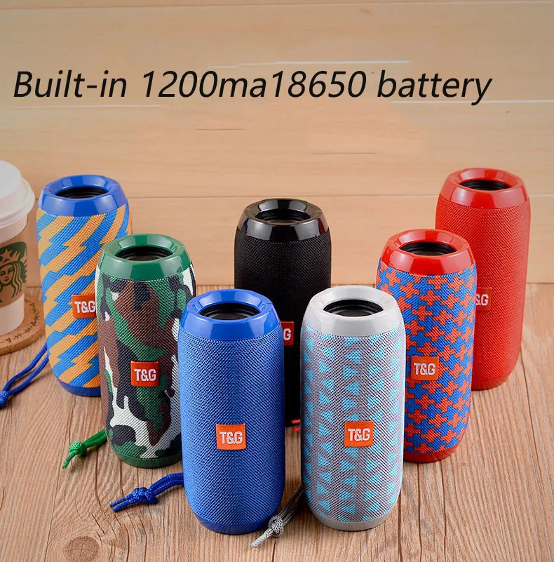 New TG117 Bluetooth Outdoor Speaker Waterproof Portable Wireless Column Loudspeaker Box Support TF Card FM Radio Aux Input | Электроника