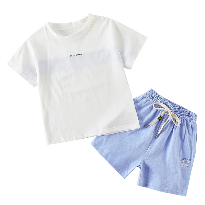 

Children suit the new summer 2021 cuhk tong han edition brim round collar coat two-piece girls shorts cotton