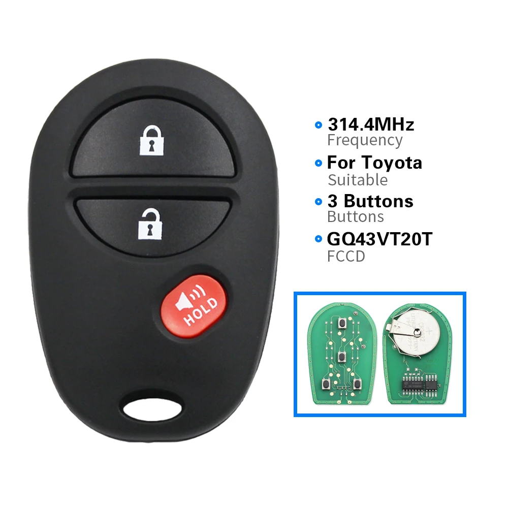 CN007110 для Toyota Tacoma Tundra Sequoia Sienna 2004-2016 дистанционный ключ-брелок от машины Control 315MHZ
