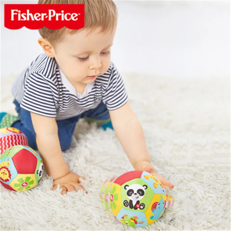 Fisher Price детская игрушка со звуком погремушка детский когнитивный шар мягкий