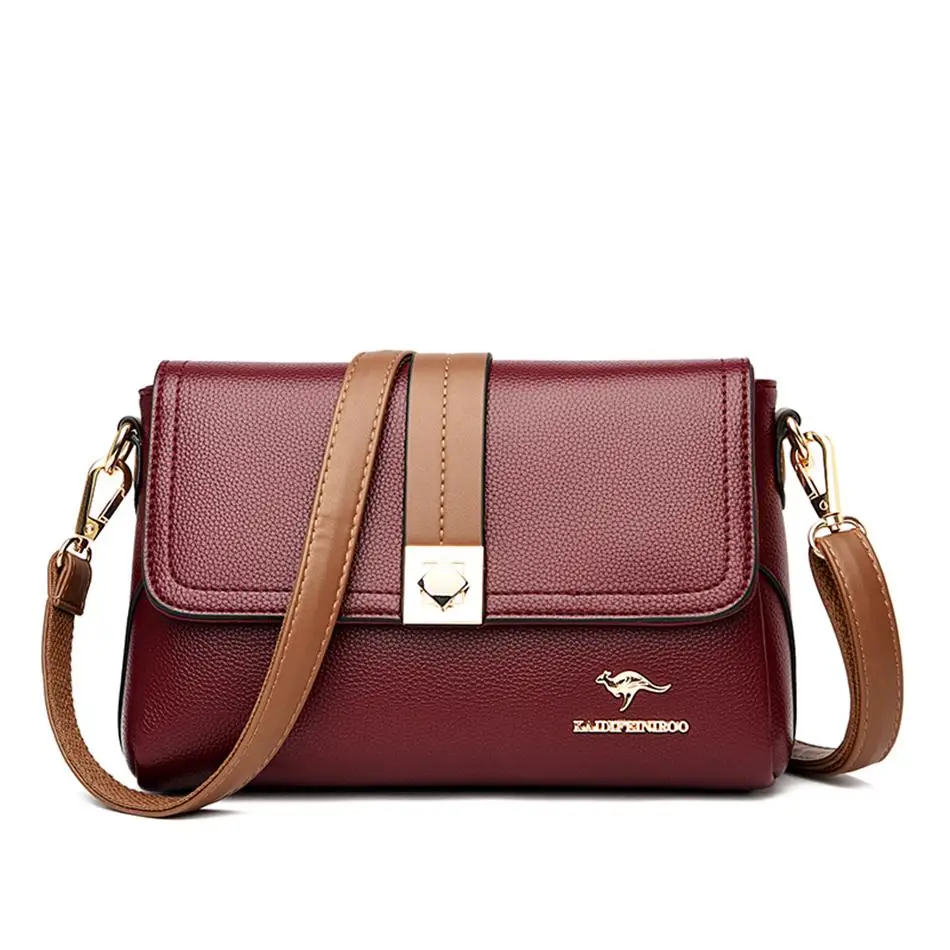 

Ladies Small Flap Bag High Quality Leather Purses and Handbags Designer Luxury Shoulder Messenger Bags for Women 2021 New