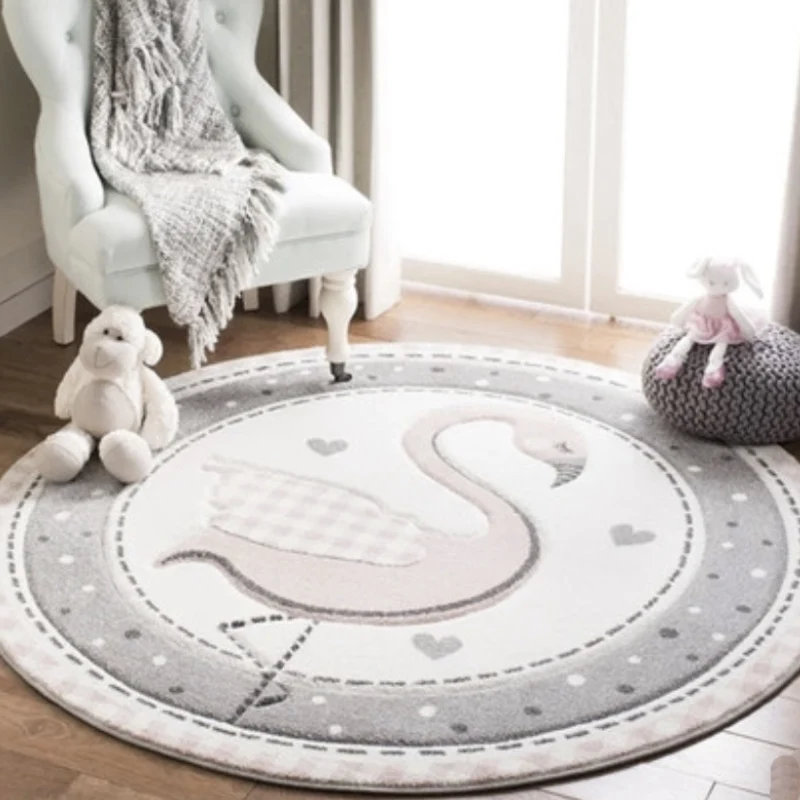Большой круглый Противоскользящий ковер для помещений с принтом декоративные