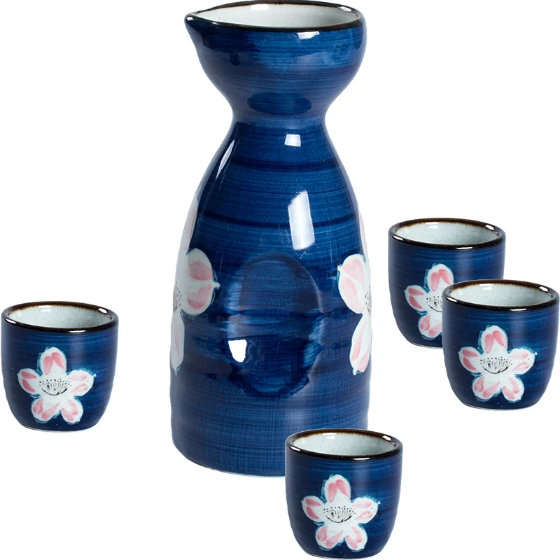 

Classic Home Ceramics Vintage Wine Set Creative Japanese Wine Set Eco-Friendly Dispensador De Cerveza Kitchen Dining Bar BK50JJ