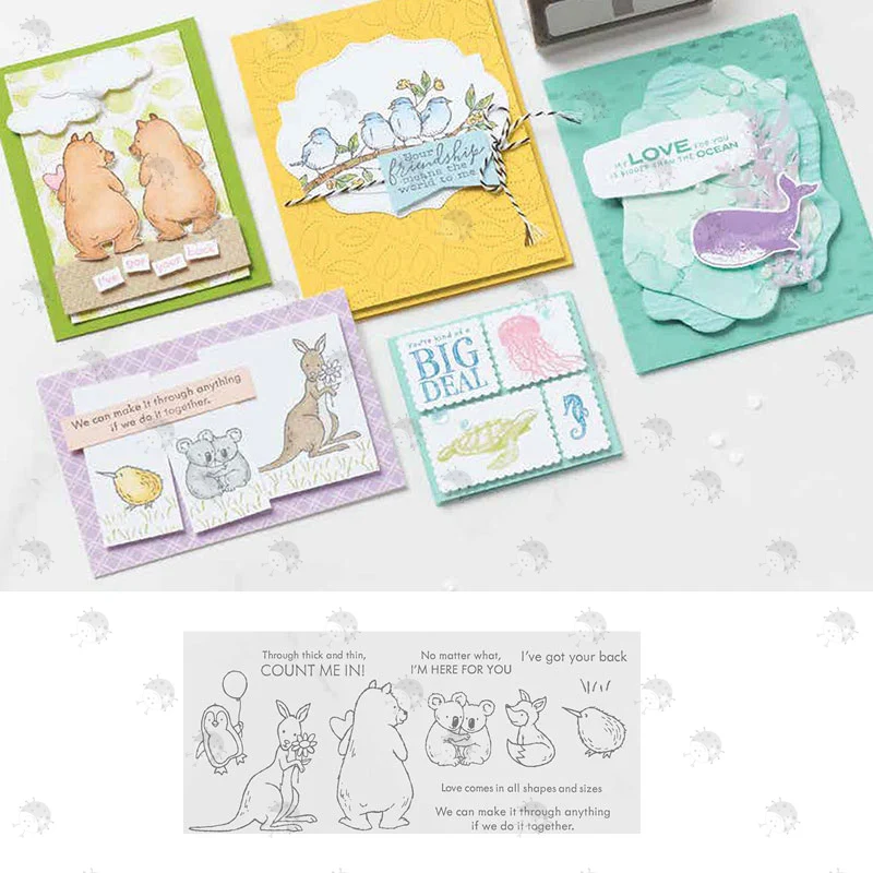 

KANGAROO ANIMALS Background Greeting Card Decoration Metal Cutting Dies DIY Stencil Scrapbooking Emboss Making 2021 Newest