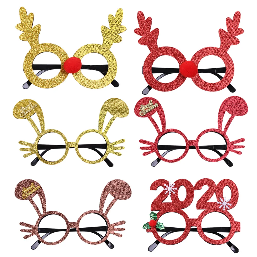 Merry Christmas Glasses Santa Snowman Xmas Tree Frameless Adult Kids Spectacle Frame Photography Props | Дом и сад
