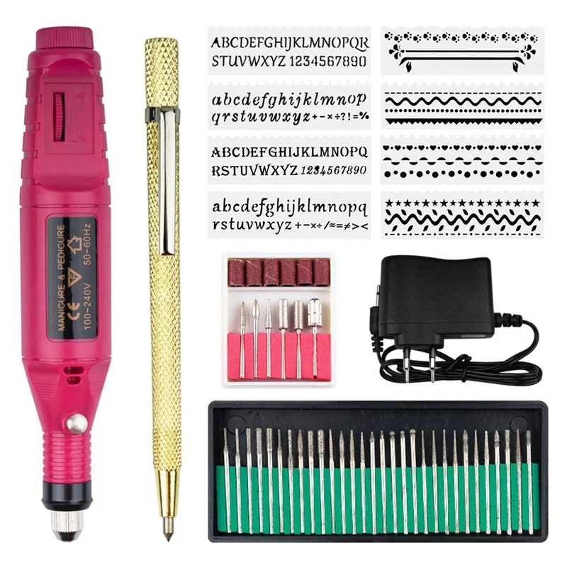 

TOP Electric Micro-Engraver Pen Mini Diy Vibro Engraving Tool Kit for Metal Glass Ceramic Plastic Wood Jewelry