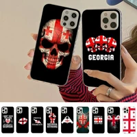 georgia flag phone case for iphone 11 12 13 mini pro xs max 8 7 6 6s plus x 5s se 2020 xr cover