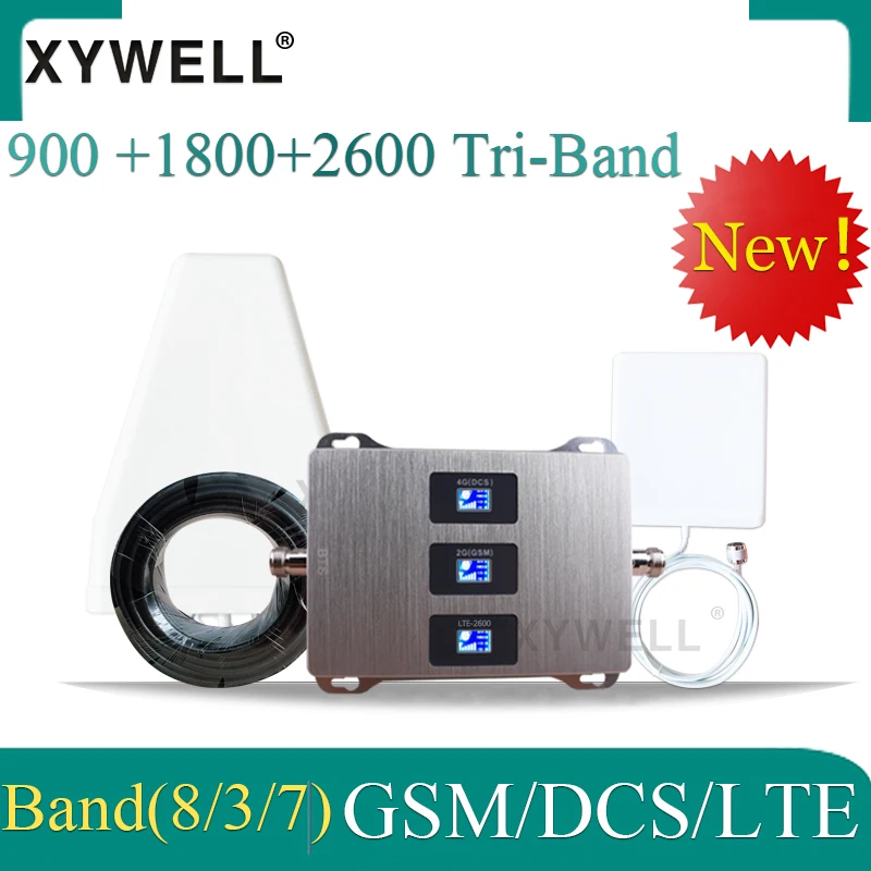Новинка! Усилитель сотового сигнала 900/1800/2600 МГц GSM 900 DCSLTE 1800 FDD LTE 2600 мобильного 4g